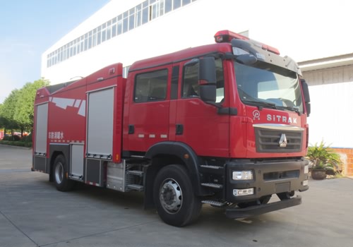 國(guó)六汕德卡7噸水罐消防車